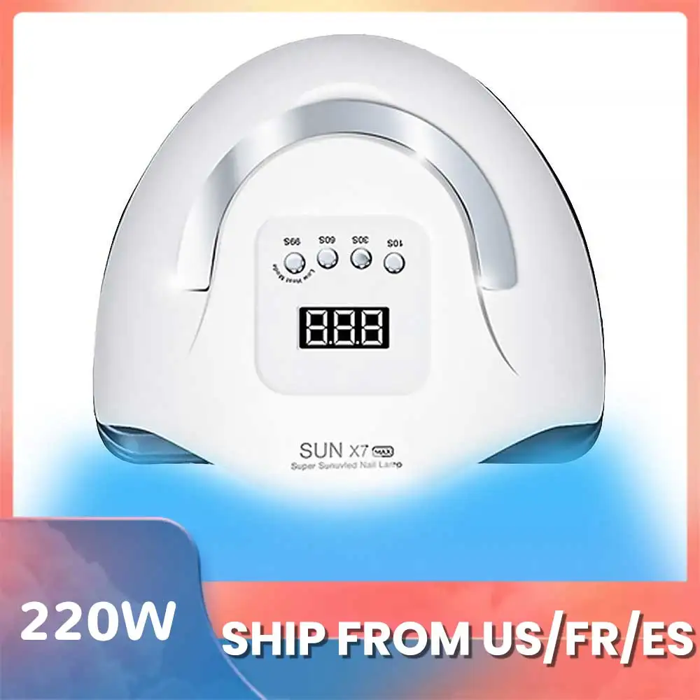 

SunX7 220W УФ-светодиодный светильник для гель для ногтей комплект 57 светодиодный s лампы для ногтей Smart ЖК-дисплей Дисплей Портативный лампы для...