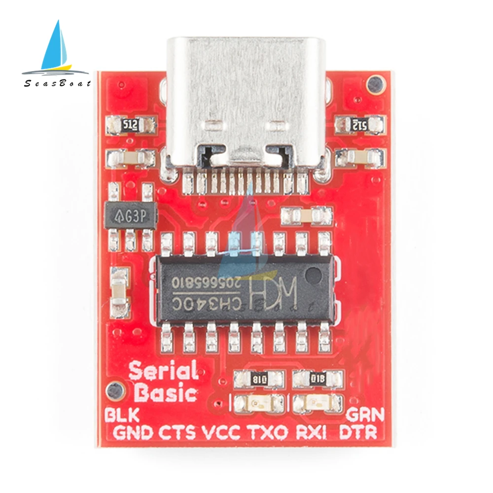 3 В 5 Тип C USB к TTL последовательному порту CH340C модуль ISP Коммуникационный