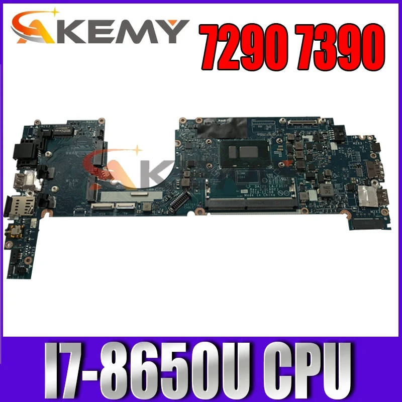 

100% рабочая для Dell Latitude 7290 7390 материнская плата 0MXW44 CN-0MXW44 DAZ20 LA-F312P материнская плата SR3L8 I7-8650U Проверка прошла успешно