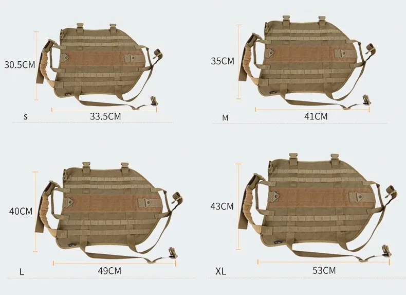 Жилет нейлоновый для собак пеших прогулок охоты тактический военный обучения