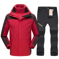 winter thick warm mens ski suit waterproof windproof skiing and snowboarding jacket pants set men snow costumes outdoor wear