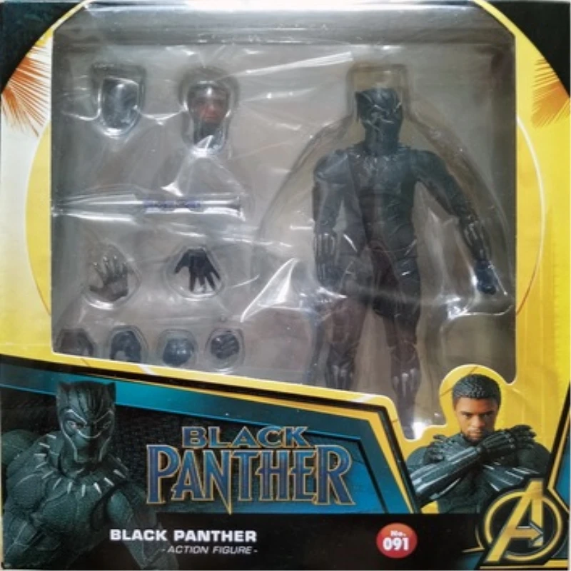 Коллекционные суставы подвижная фигурка игрушки Черная пантера Сочлененная ПВХ