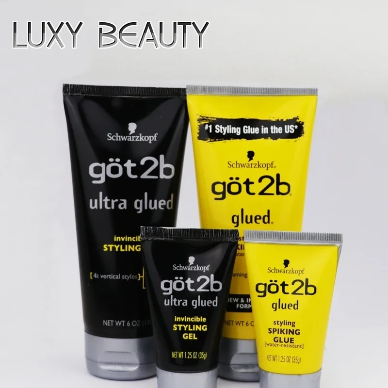 Гель для волос got2b, 35 г, клееный, для укладки волос, 1,25 Унций, восковые волосы, фиксированные, на заказ, форма волос, без хлопьев, спрей, ультра Непобедимый стиль