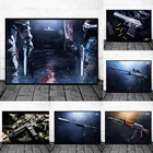 CS GO популярные игры HD пистолет персонаж плакат Холст Картина Печать настенная живопись для современного детского домашнего декора