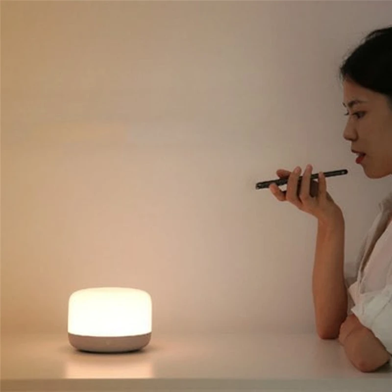 Yeelight YLCT01YL цветной светодиодный прикроватный светильник Интеллектуальный Диммируемый ночной Светильник приложение управление домашний комплект умная Ночная подсветка стол