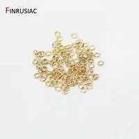 200pcsbag 14k real gold plated brass metal open jump rings for jewelry making diy jewellery connector ring 2 633 54mm
