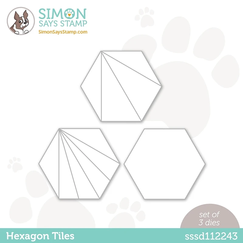 

JC 2021 New Hexagon Cutting Dies for Scrapbooking Dies Cut Craft Stencil Background Handmade Card Make Model Template Decoration