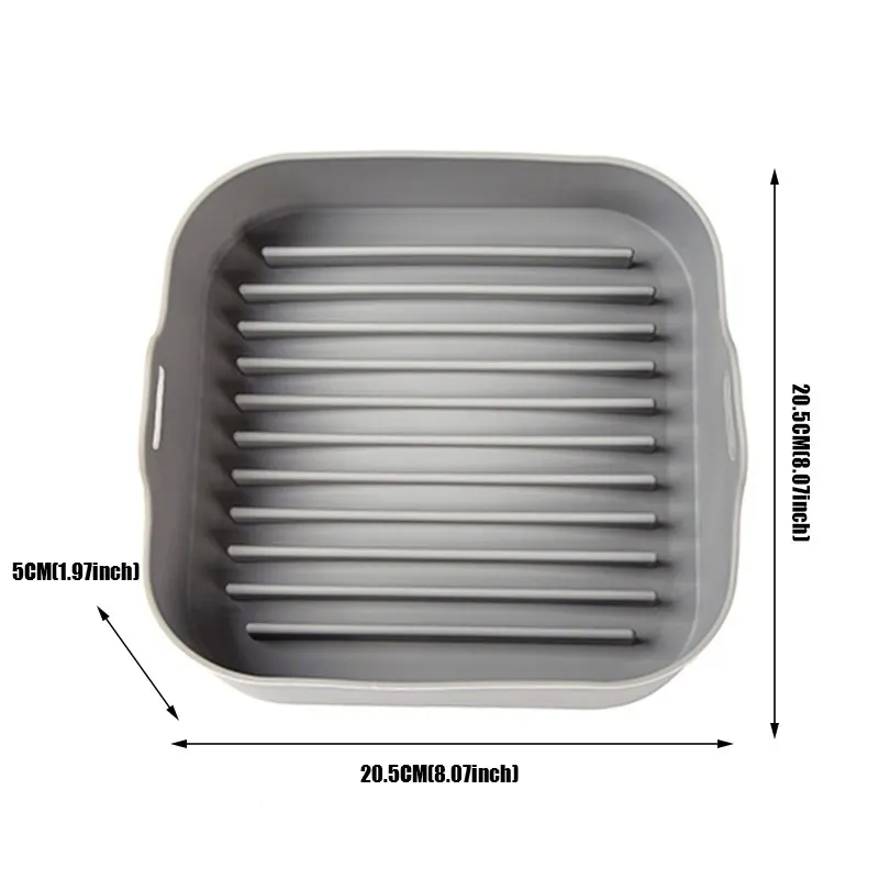 

AirFryer Silicone Pot Multifunctional Air Fryers Oven Accessories Bread Fried Chicken Pizza Basket Baking Tray FDA Baking Dishes