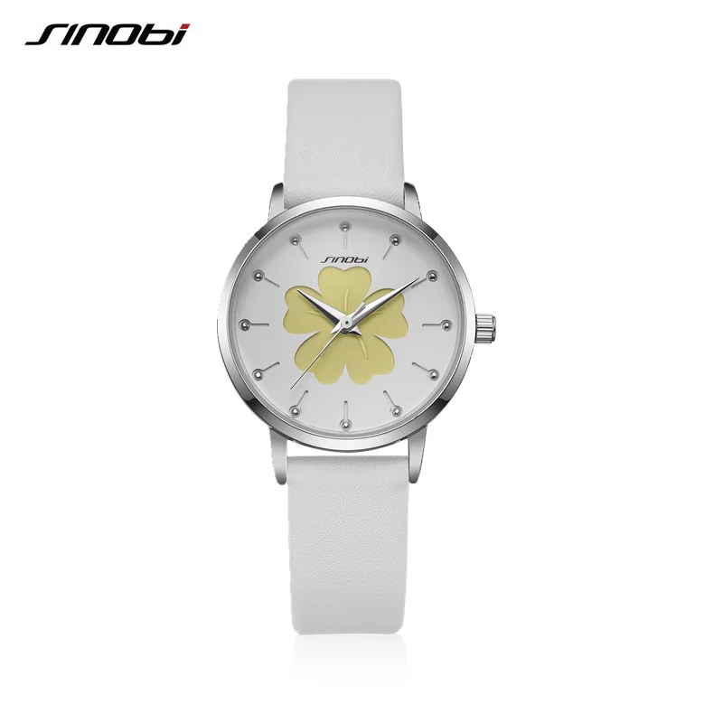 Sinobi Beauty Flower Design Woman Watches Top Brand White Strap Women Quartz Wristwatches Elegant Fashion Female Clock AAAAA 19 enlarge