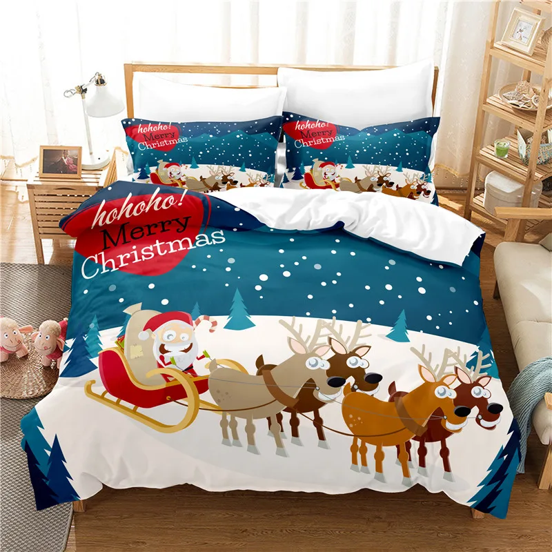 

Elk Snowmobile Bedding Set Duvet Cover Set 3d Bedding Digital Printing Bed Linen Queen Size Bedding Set Fashion Design
