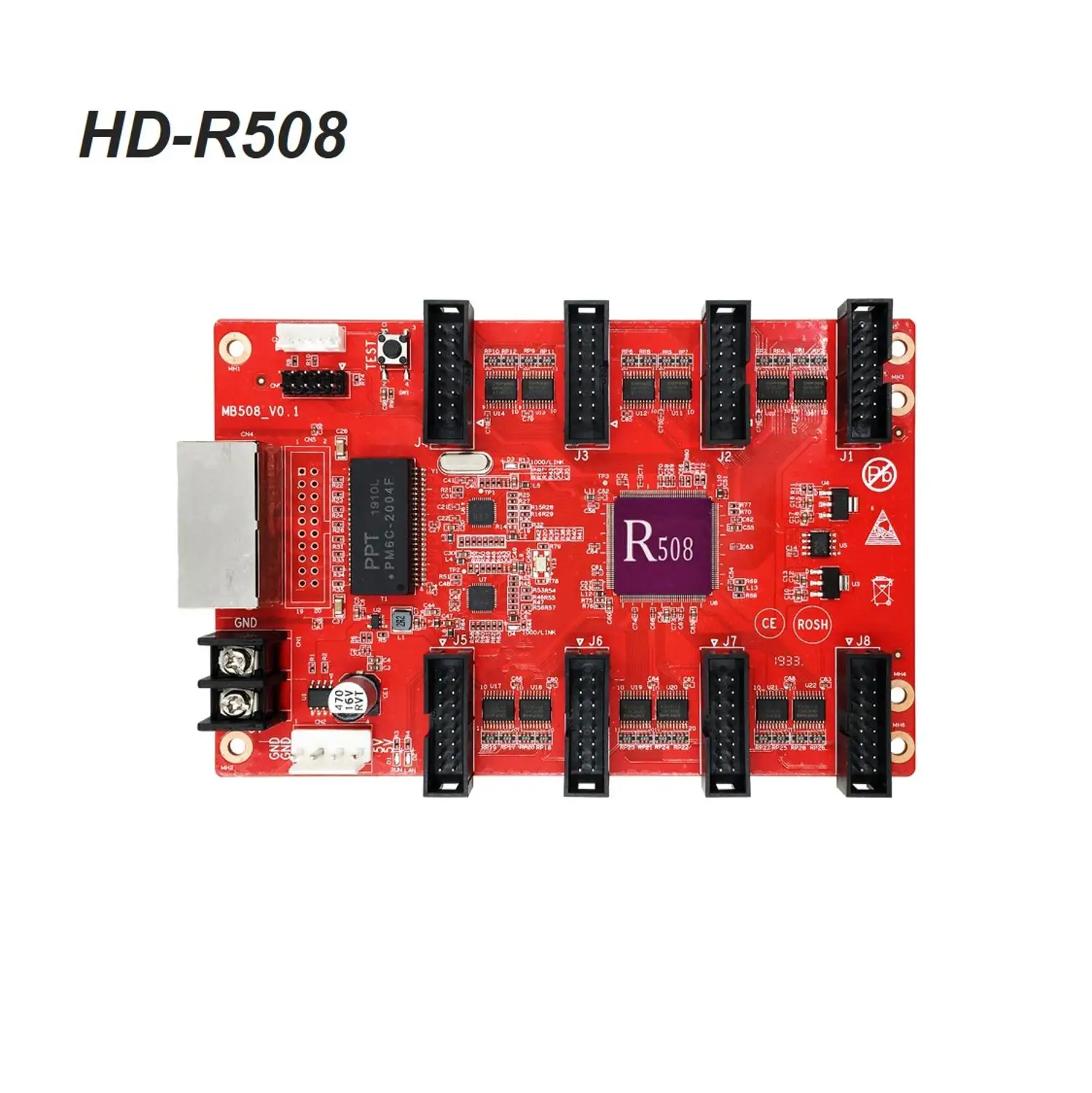 HD-R508 huidu полноцветная карта приема с портом HUB75E для видеопанелей полноцветный