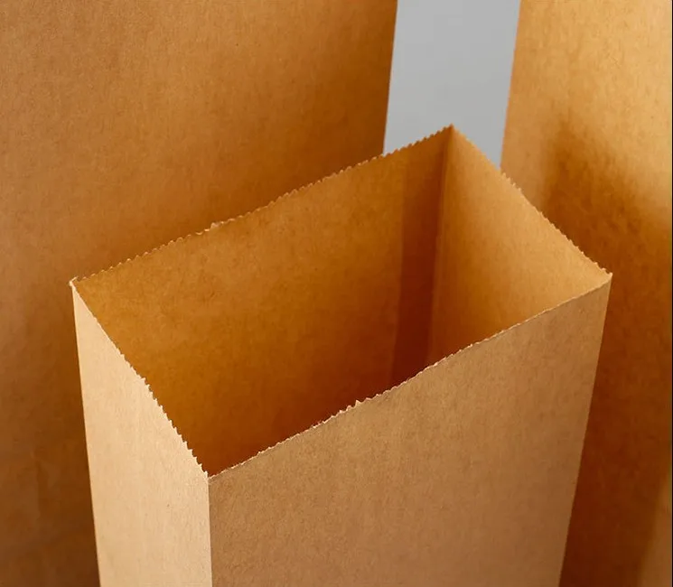 50 шт/100 шт оптом крафт бумажные пакеты для упаковки пищевых продуктов упаковка