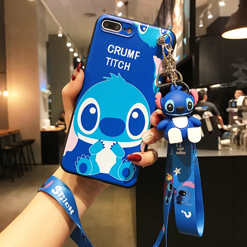 Для iPhone 11 Pro Xs Max XR 6 7 8Plus для samsung A20 30 50 S10 S9 обратите внимание; размеры 9 и 10 чехол стежка чехол-накладка из термополиуретана с подставкой держателем для телефона ремень веревка Чехол - Цвет: Case Holder Rope