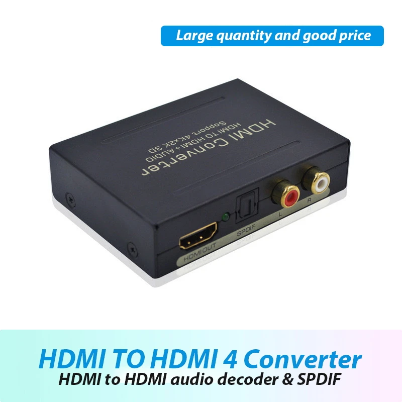 4k HDMI к аудио экстрактор стерео преобразователь SPDIF R/L сигнала источник питания