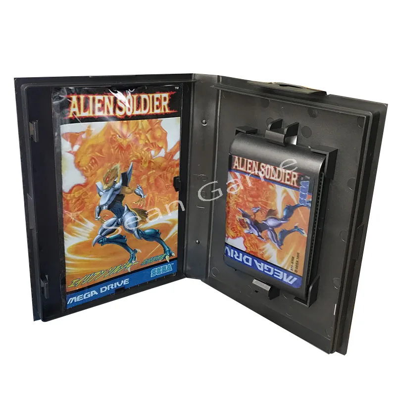 Новейшая 16 битная игровая карта MD для Sega Mega Jap/US EU Alien Soldier World чехол нового