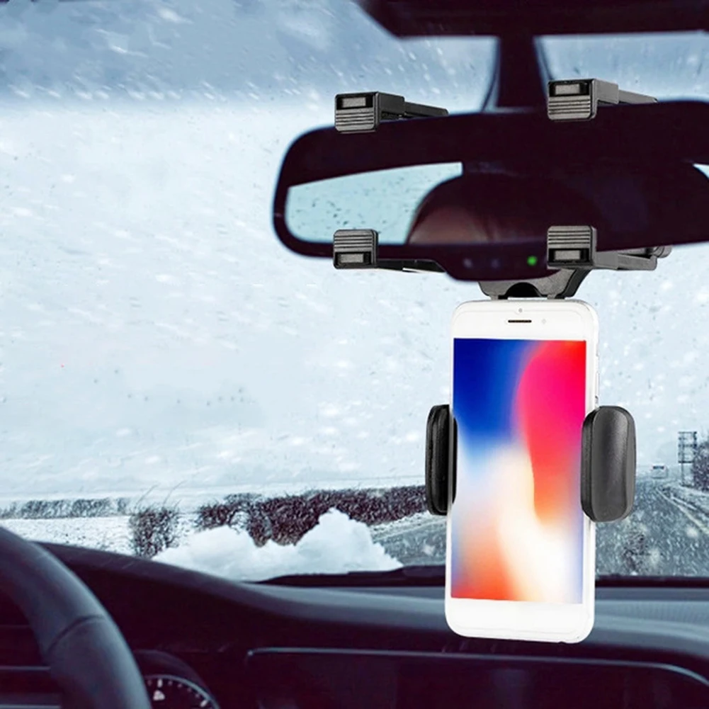 

Bracket Car Rearview Mirror Mount Holder Phone 1pcs Adjustable Auto New