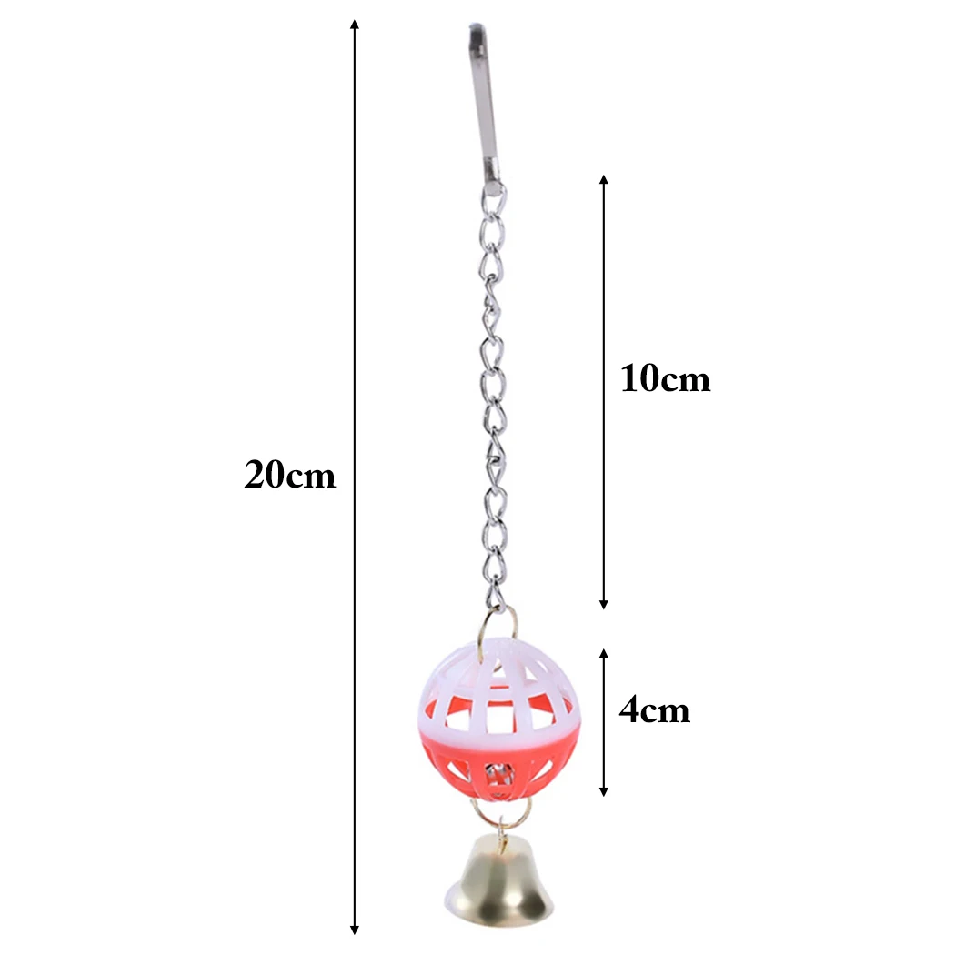 

2Pcs Bird Toys Bird Hanging Cage Ball Toys Parrot Toys With Bell Bird Interactive Toys Pet Supplies Pet Accessories Random Color