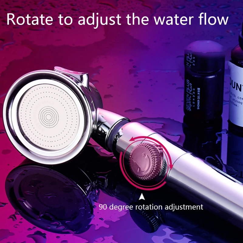 

Hand Shower Head Set Water Saving Shower Head Kit 3-Modes w/ PP Cotton Filter High Pressure w/ Hose Set for Bathrooms