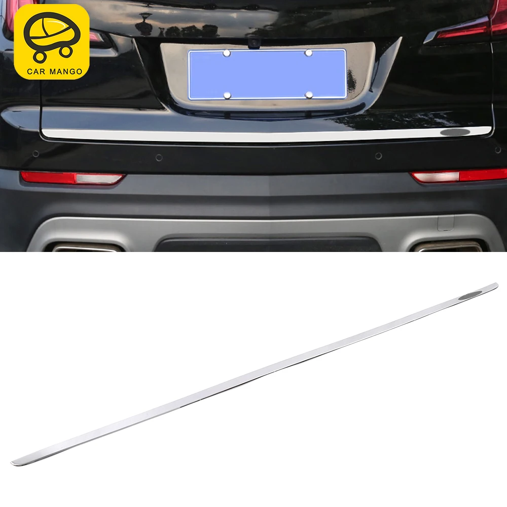 

Автомобильные аксессуары CARMANGO, отделка задней двери багажника, отделка из нержавеющей стали, декоративная наклейка для Cadillac XT4 2018-2021