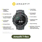 Новинка 2020 Смарт-часы CES Amazfit T-rex T rex с AMOLED дисплеем, Смарт-часы GPSGLONASS с батареей на 20 дней для iOS и Android