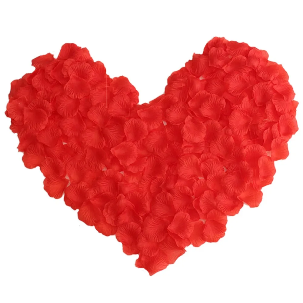 1000/3000 шт. искусственные лепестки роз красочные свадебные романтические шелковые