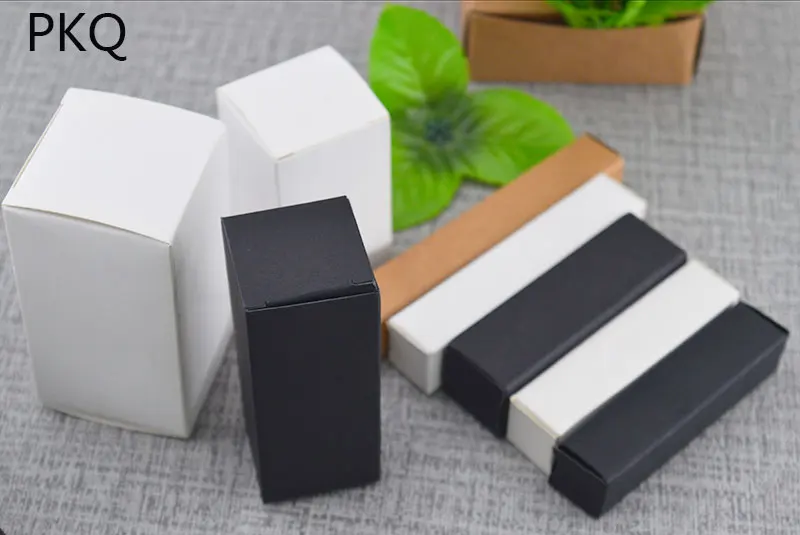 50 шт белая бумажная картонная коробка для упаковки DIY черные подарочные