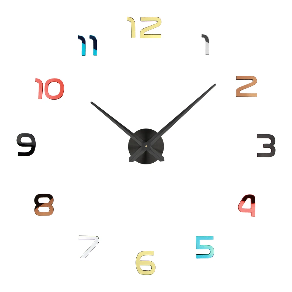 Распродажа светящиеся 3D часы Современный дизайн сделай сам акриловые зеркальные