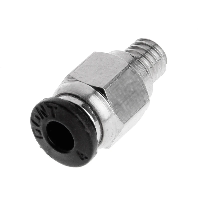 

5Pcs Pneumatic Fittings PC4-M6 Bore 4mm For 4mm PTFE Tube Connector Coupler
