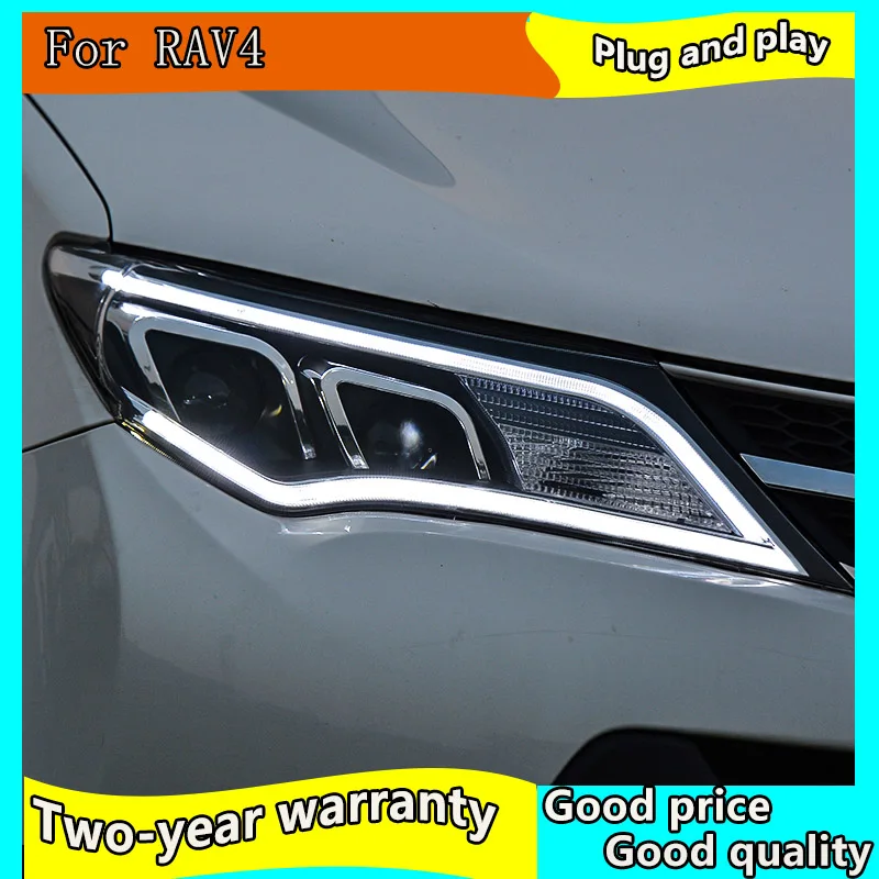 

Car Styling for Toyota RAV4 Headlights 2014-2016 COB Design LED Headlight DRL Bi Xenon Lens High Low Beam Parking Fog