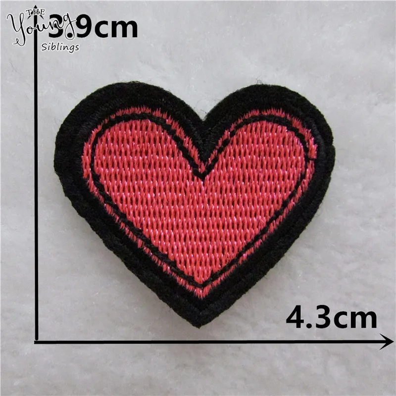 Модные патчи с вышивкой в виде любящего сердца и цветка для одежды аксессуары