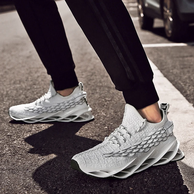 

Unisex Blade Men's Footwear Breathable Mesh Women Sneakers Lace Up Woman Casual Shoes Damping Man Footwear Outdoor Walking Zapat