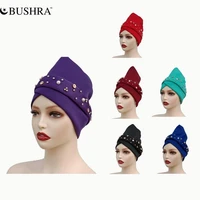 bushra 2022 the new muslim cap pearl drilling fashion hat hui middle east africa arabia national costumes