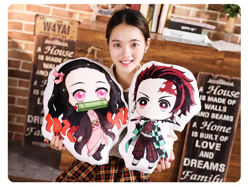Demon Slayer Kimetsu no Yaiba Kamado Nezuko плюшевые игрушки плюшевая подушка 20-45 см#2594 для детей мальчиков Детский подарок на день рождения