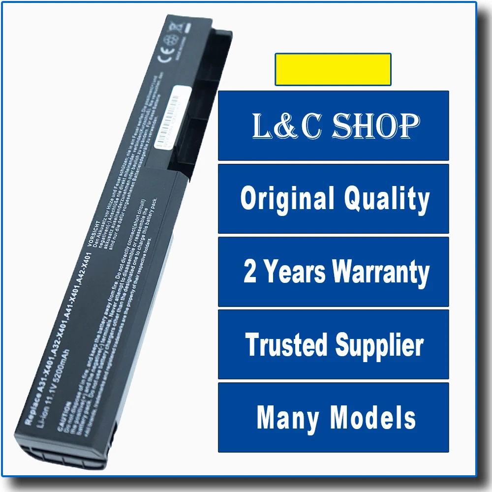 

Аккумулятор для ноутбуков Asus Series X301A1 X301U X401 X401A X401A1 X401U X501 X501A X501A1 X501U