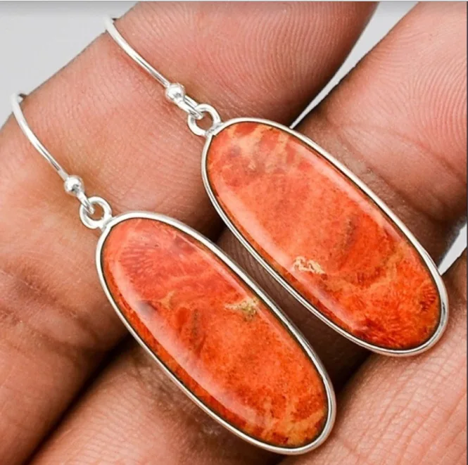 

New Trendy Vintage Ethnic Bohemian Oval Cut Earrings For Female Women's Dangle Hanging Ear Ornaments Wedding Accessoies