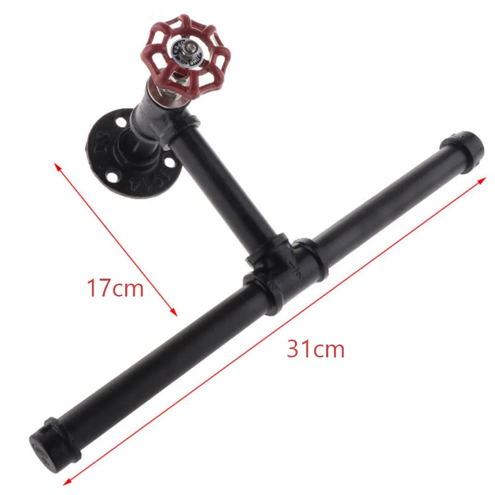 

Toilet Towel Rack Roll 1pc Iron Pipe Bathroom Paper Holder Wall Mounted