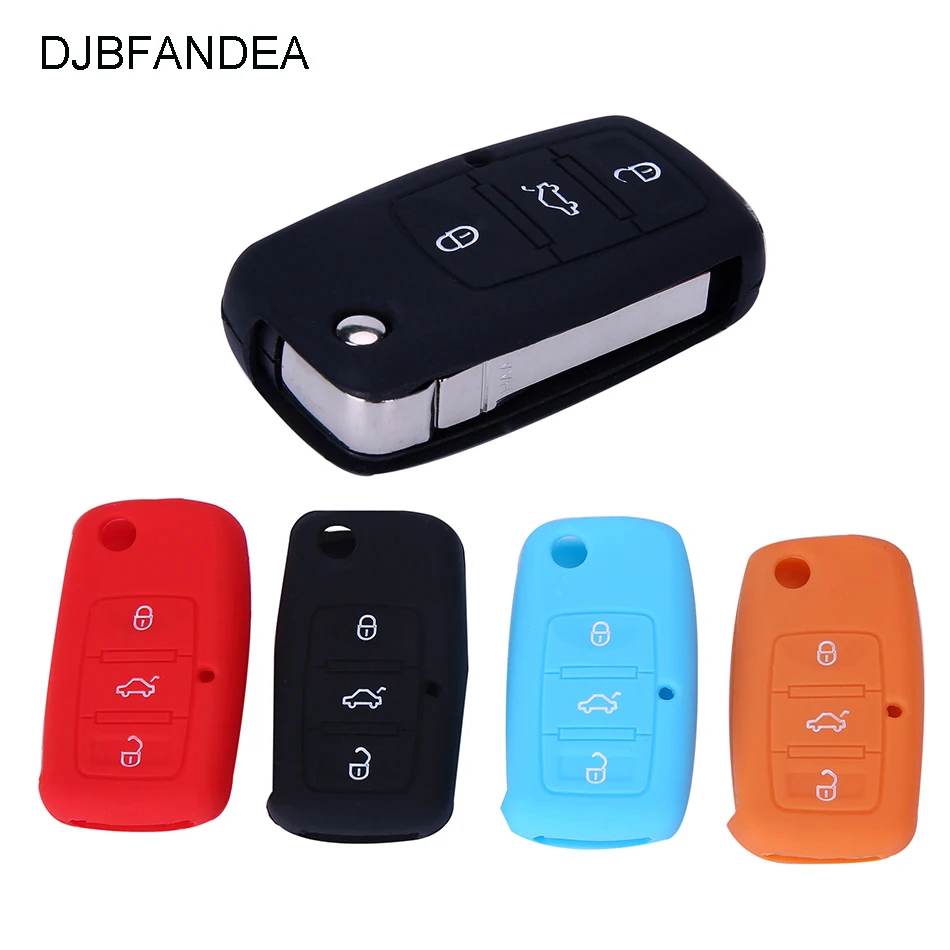 

10PCS*Silicone Car Key Cover Case Shell Fob For VW Golf Bora Jetta POLO GOLF Passat Skoda Octavia A5 Fabia SEAT Ibiza Leon