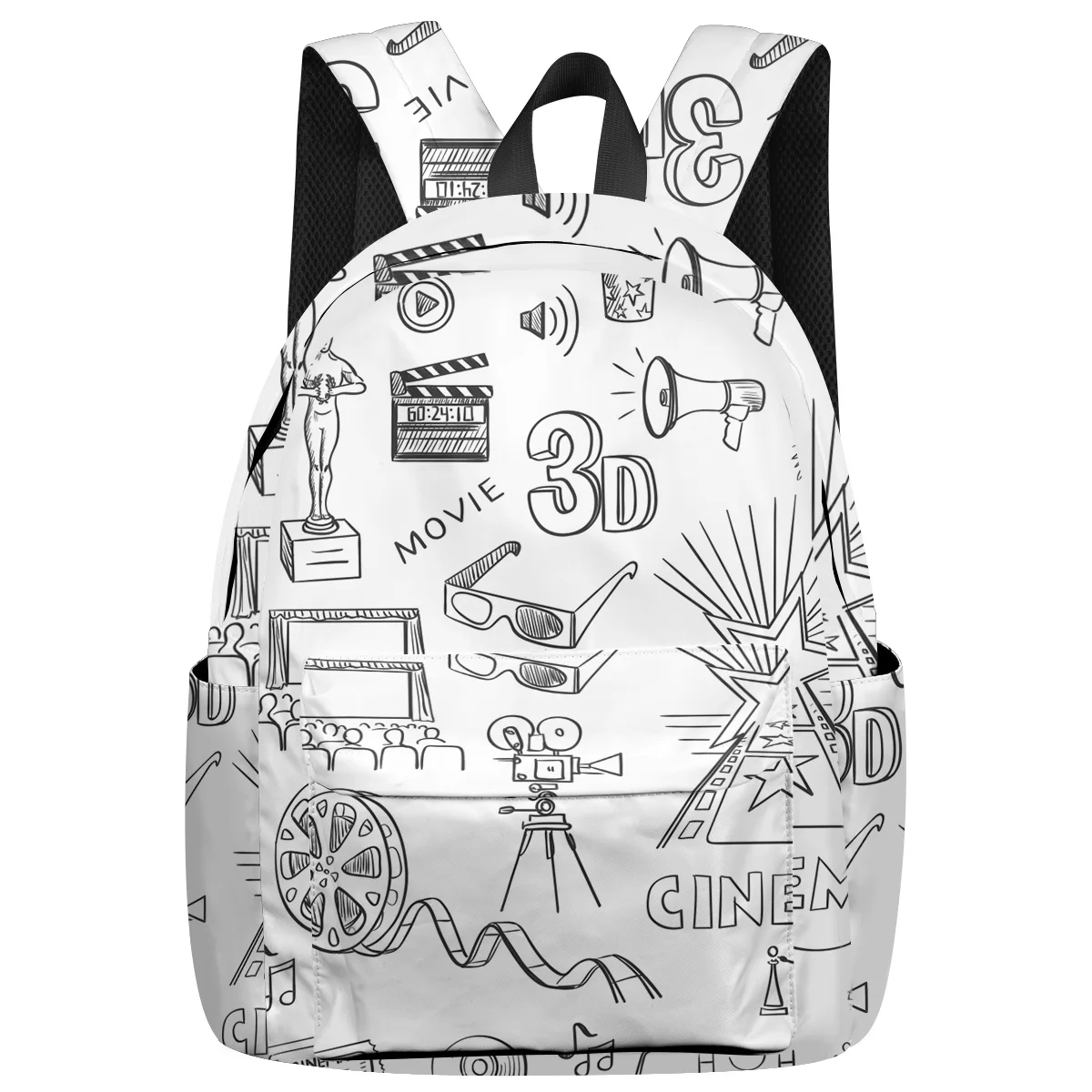 WHEREISART Cartoon Sketch Backpacks Laptop With Usb Charging Port Internal Frame Multipurpose Daypacks Shoulder |