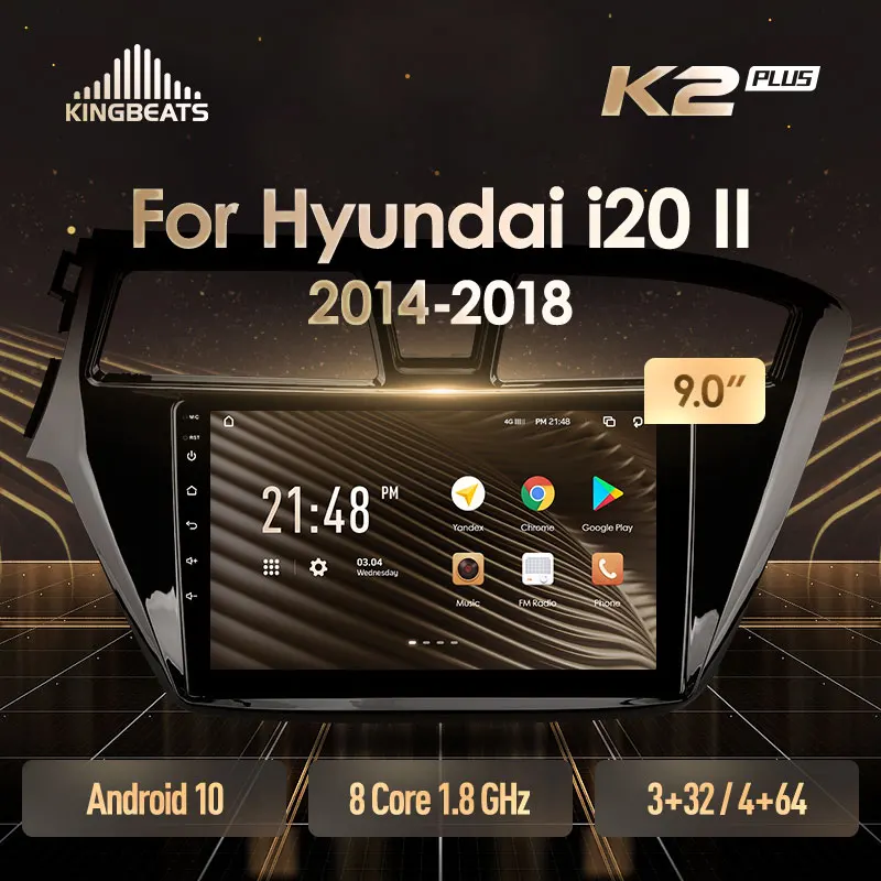 KingBeats штатное головное устройство For Hyundai i20 2 II GB 2014 2018 GPS Android автомагнитола на