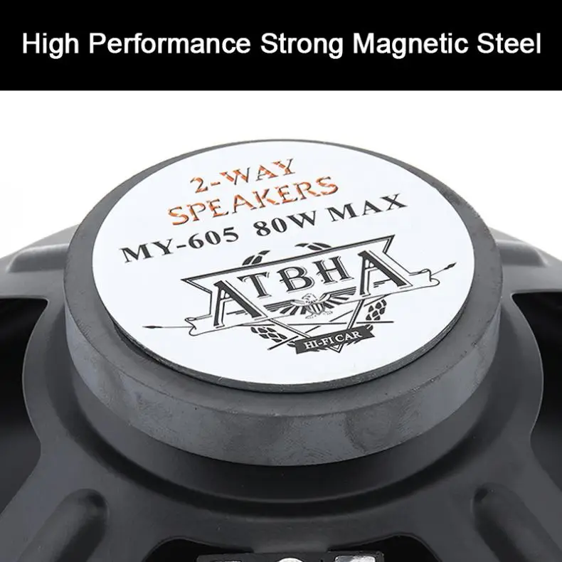 1 шт. 6-дюймовый Автомобильный коаксиальный Hi-Fi динамик 12 в 160 мм 80 Вт автомобильная