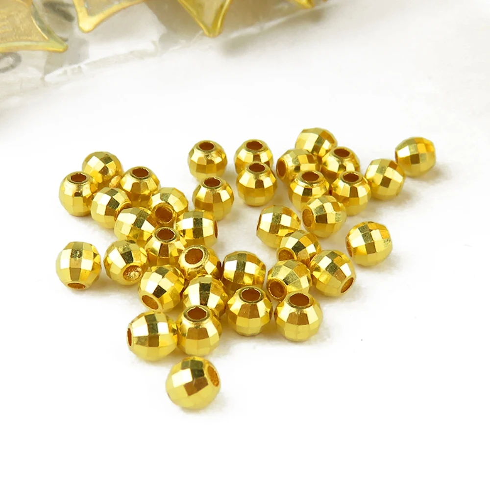 Чистый 999 24K желтого золота 3D из бисера браслет &quotсделай сам&quot чемодан для