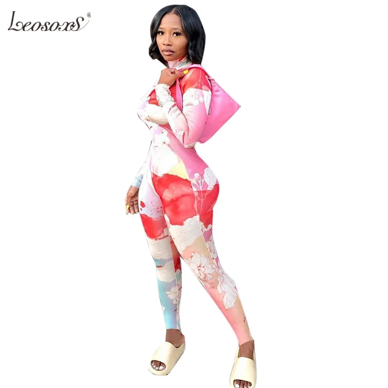 Женский спортивный комбинезон для фитнеса контрастный с высокой талией и