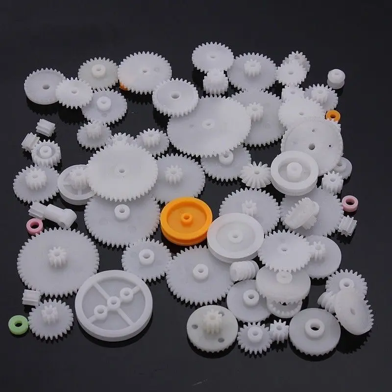 64pcs Type PC Gear Shaft Single Double Reduction Crown Worm Gears DIY For Robot | Обустройство дома
