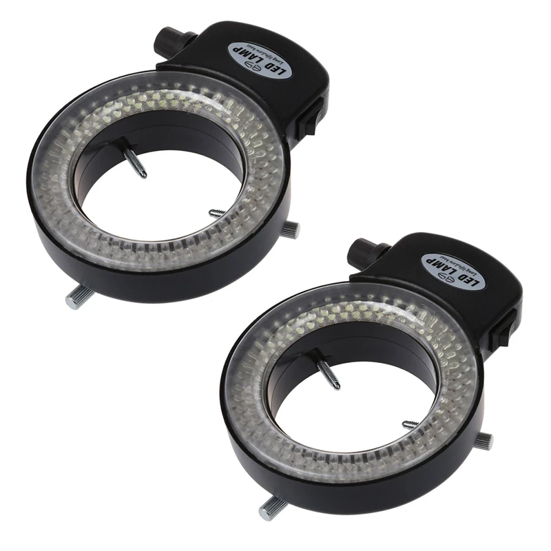 

2X 144 LED miniscope ring light ring light 0 - 100% adjustable lamp for miniscope ring light