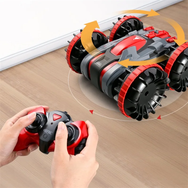 

2021 NEW C9 Amphibious Tank Stunt Car Double-Sided Remote Control Twisting Beach Climbing Electric Toys Gift For Children