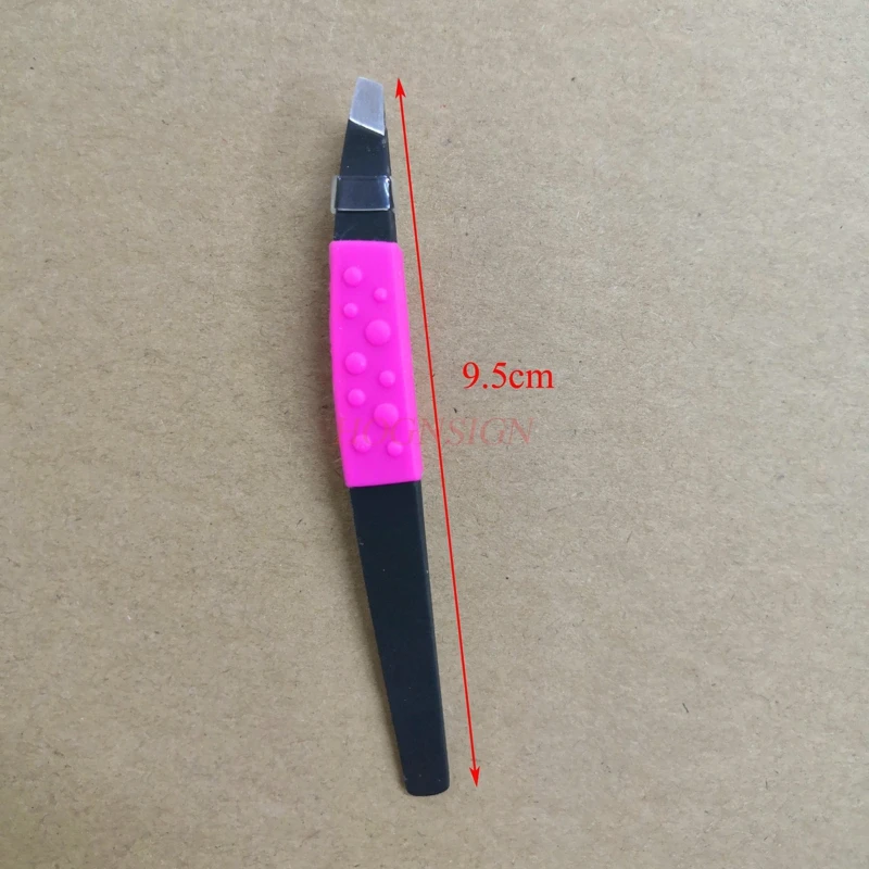 

Silica gel tweezer Eyebrows feminine Tweezers Makeup Clip Stainless Steel Eyebrow Folder Tweezer Beauty Tools For Girl Female