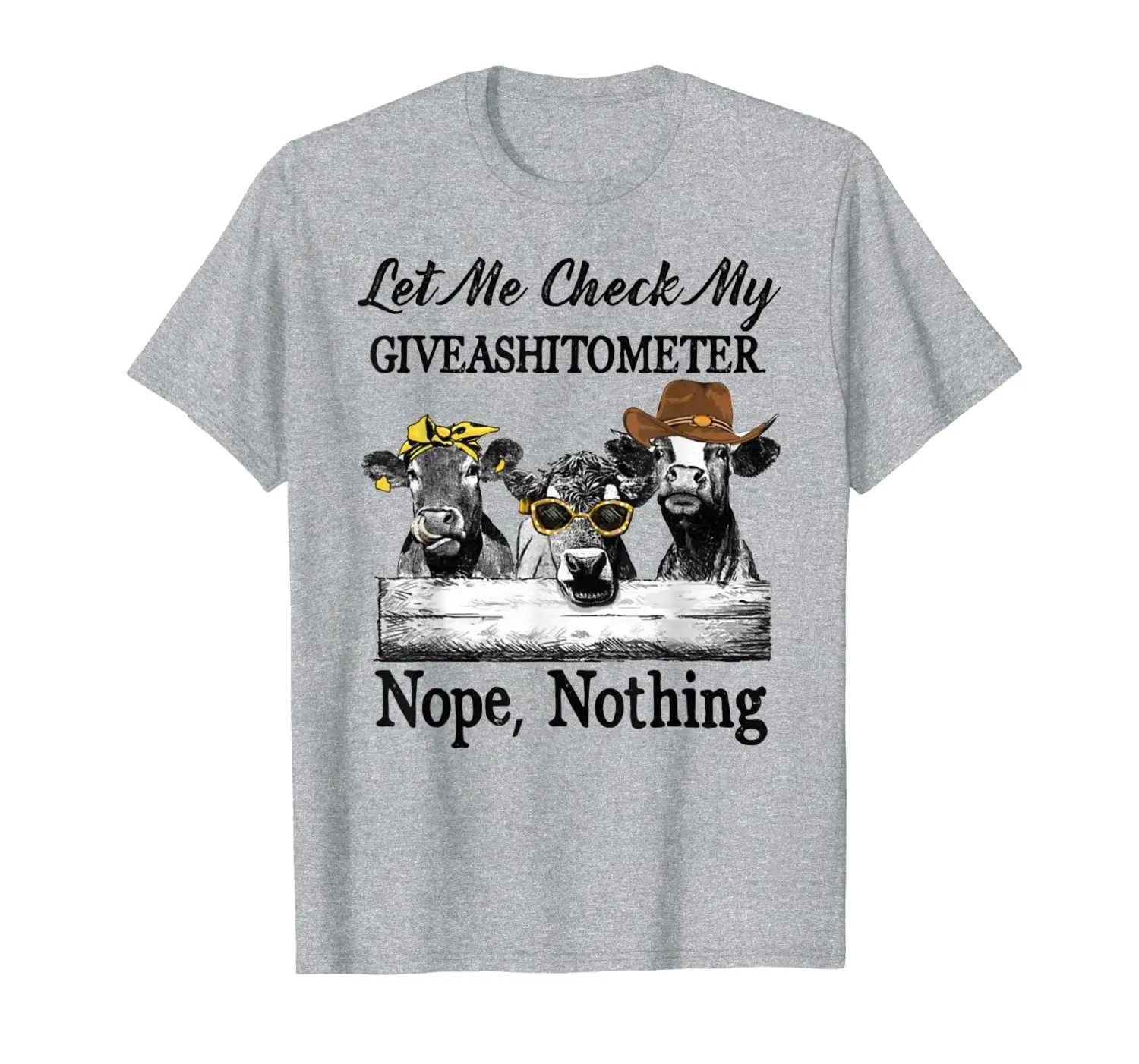 

cow mom let me check my giveashitometer tee T-Shirt