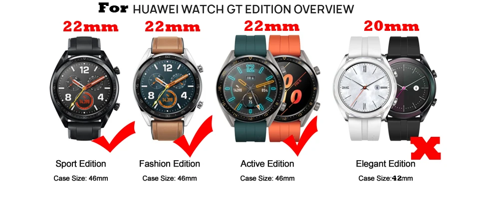 22 мм ремешок для часов huawei GT 1 2 46 мм ремешок для умных часов браслет для huawei Часы GT/GT2 46 мм спортивные браслеты