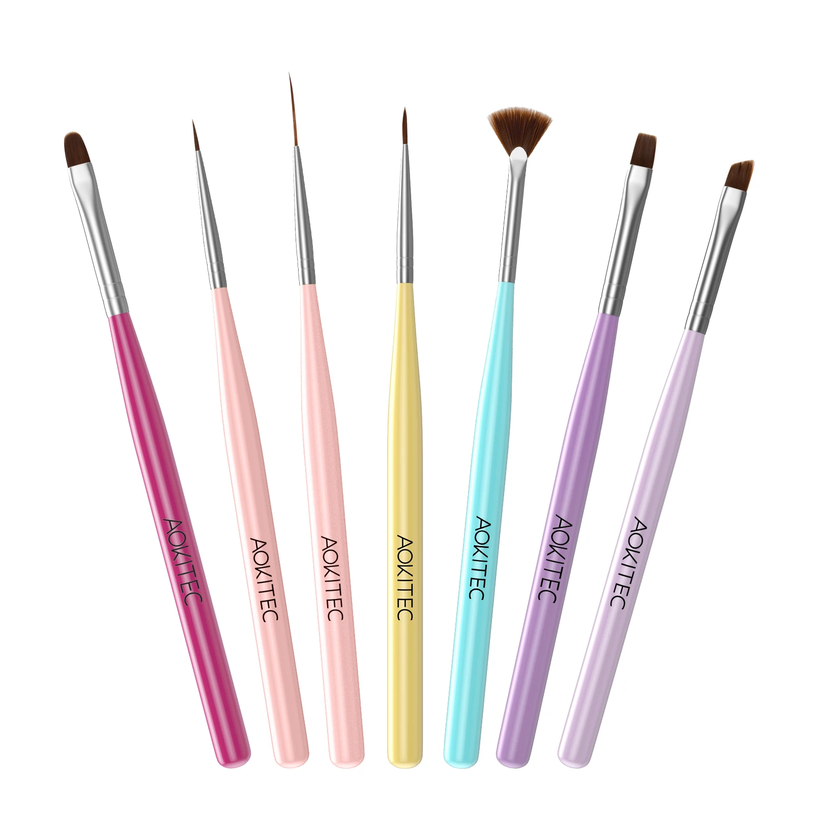 Набор кистей для дизайна ногтей Aokitec 6 шт. УФ-Гель-лак ручка кисть рисования резьбы