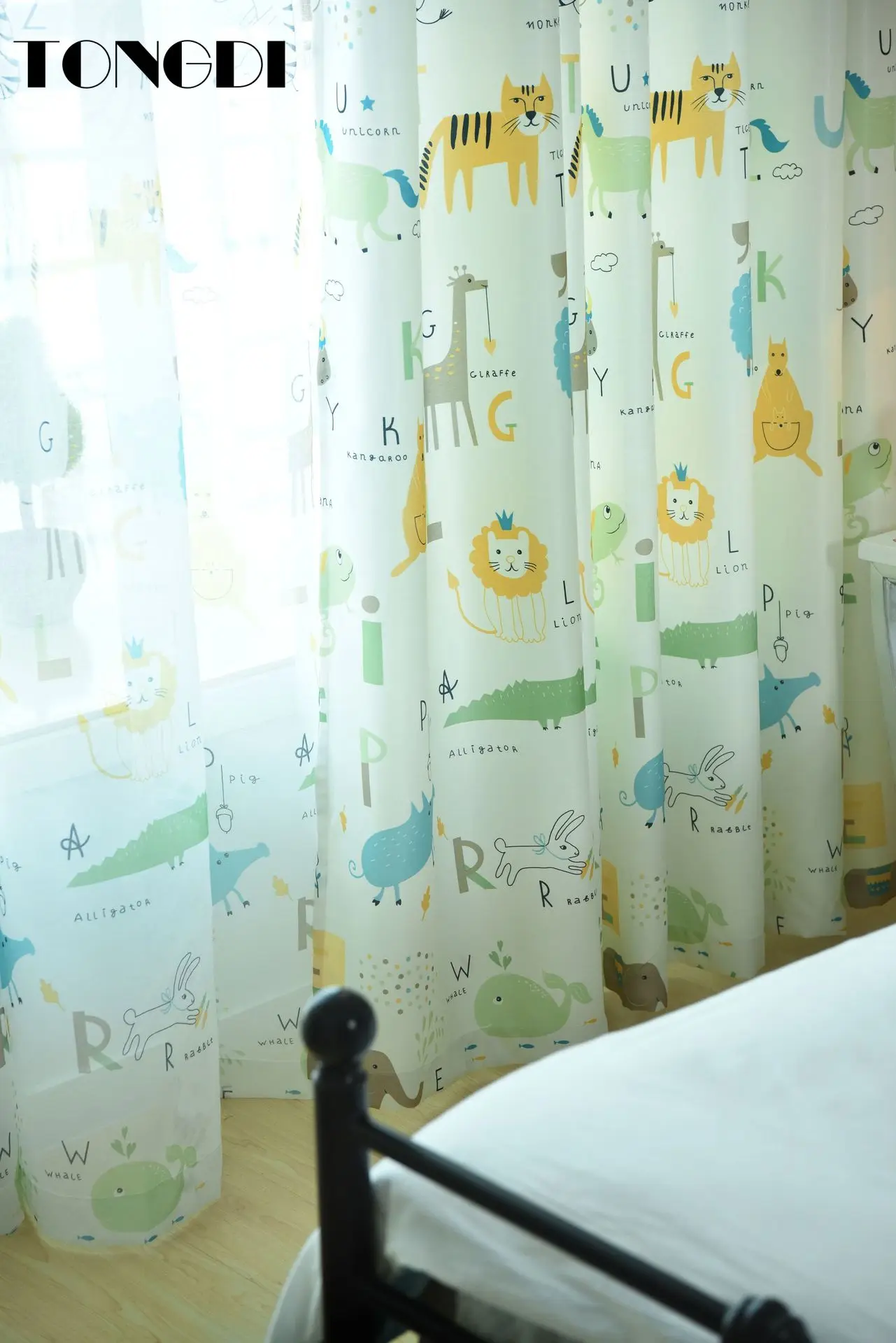 Светонепроницаемые шторы TONGDI с принтом для детей элегантные Мультяшные милые